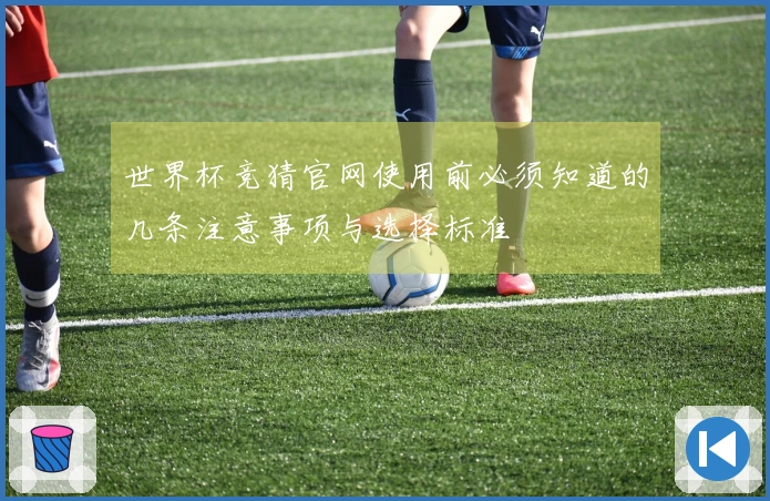世界杯竞猜官网使用前必须知道的几条注意事项与选择标准